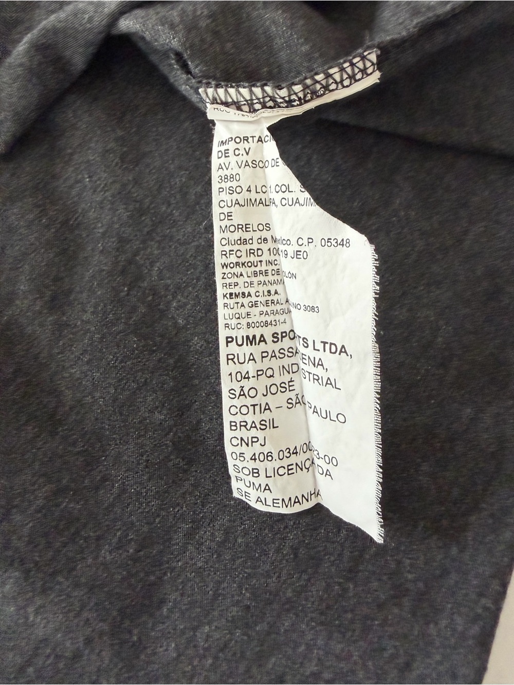 Puma dark gray sleeveless Tank Top with White Logo - Picture 8 of 8